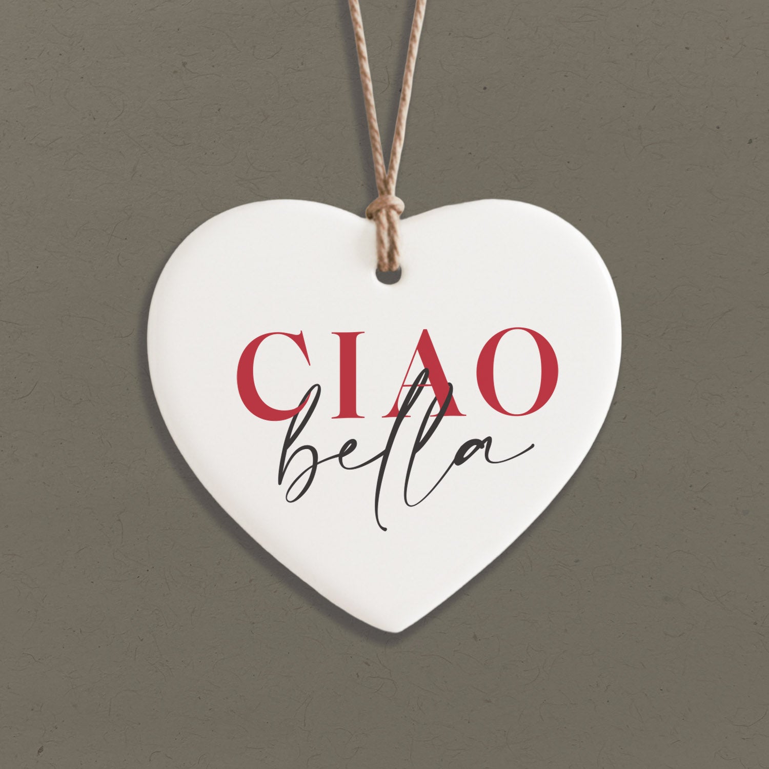 Ciao Bella - Heart Shaped Ornament