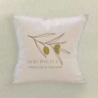 Olio d'Oliva City State - Custom Square Canvas Pillow