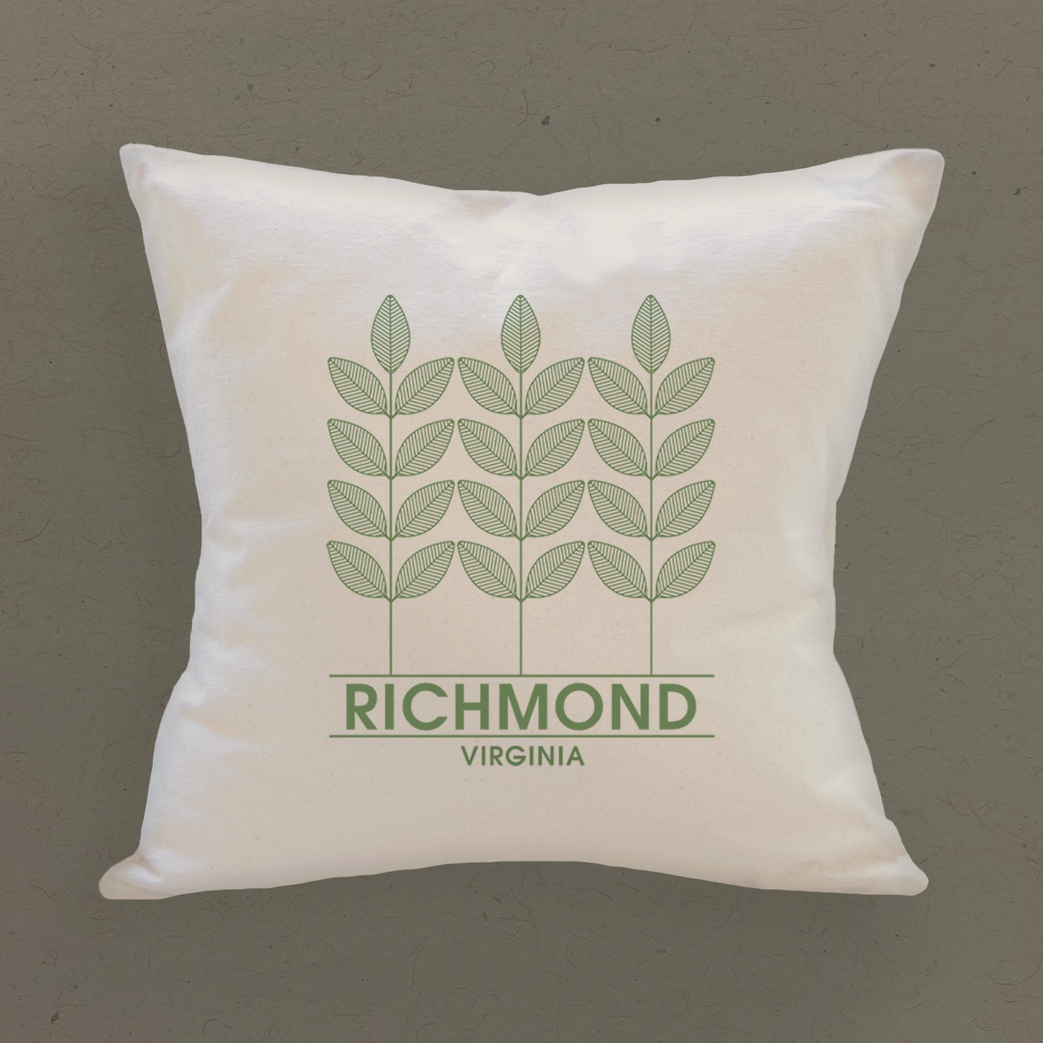 Three Plants City State - Custom Square Canvas Pillow