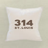 Bold Area Code and City Custom - Square Canvas Pillow