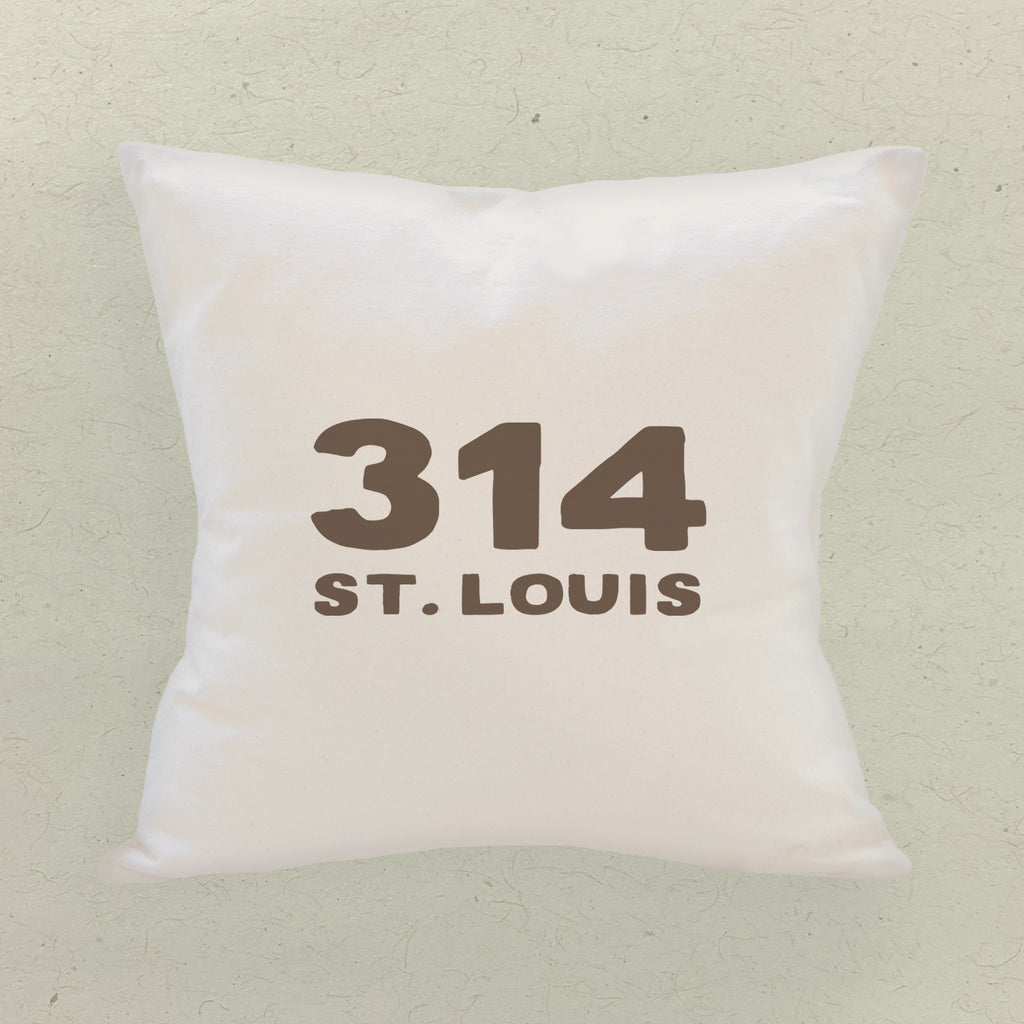 Bold Area Code and City - Custom Square Canvas Pillow