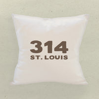 Bold Area Code and City Custom - Square Canvas Pillow