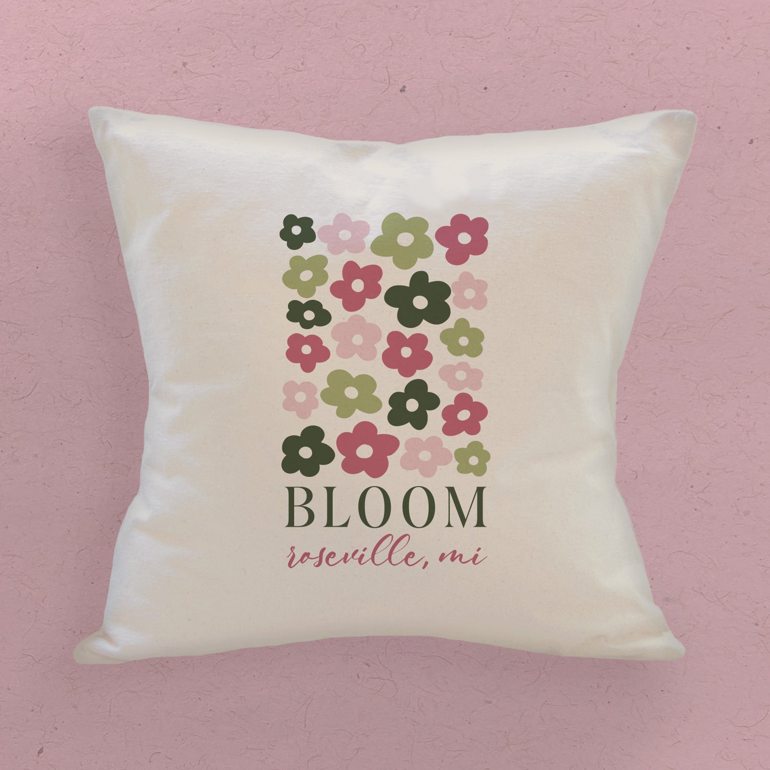 Bloom - Custom Square Canvas Pillow