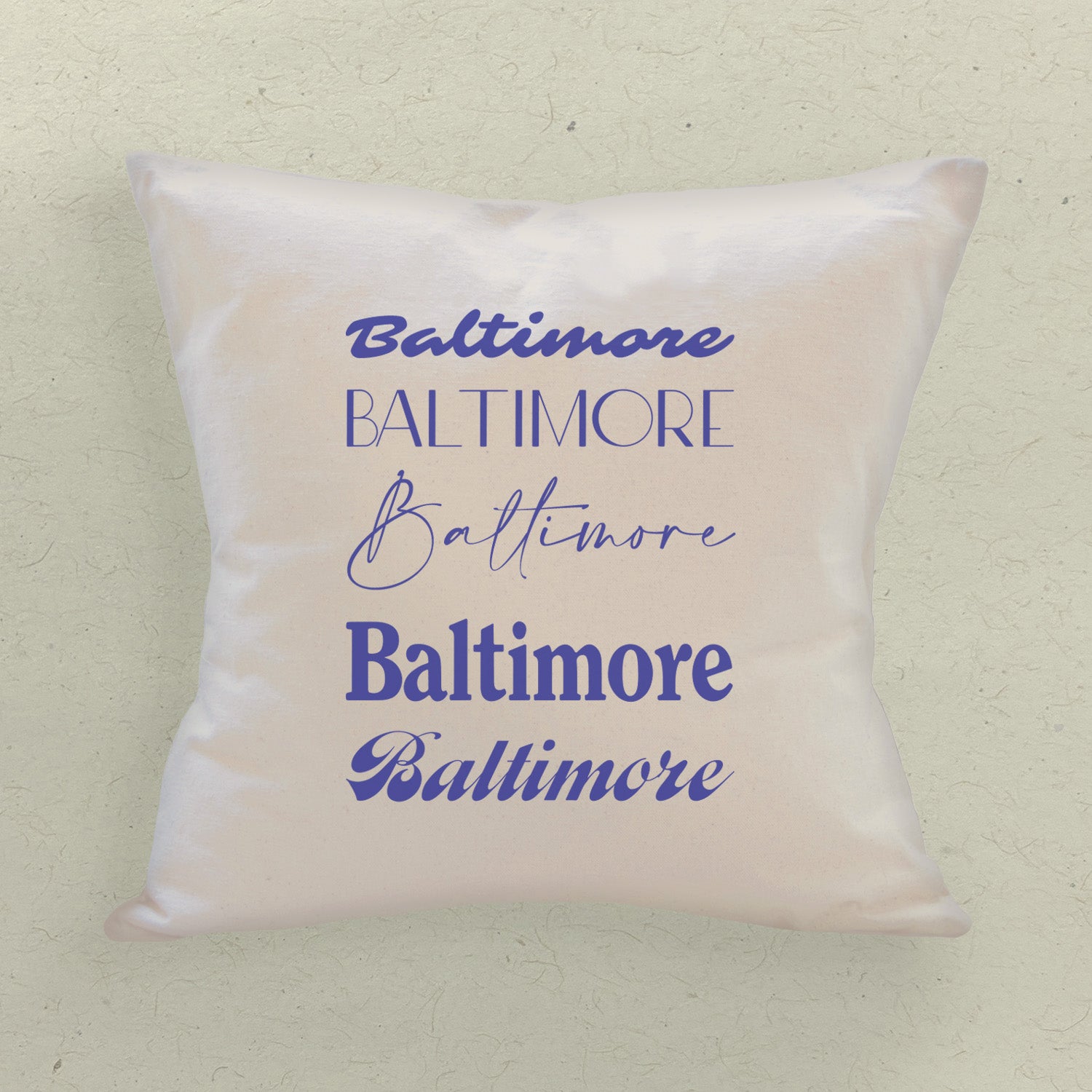 Mixed Fonts - Custom Square Canvas Pillow