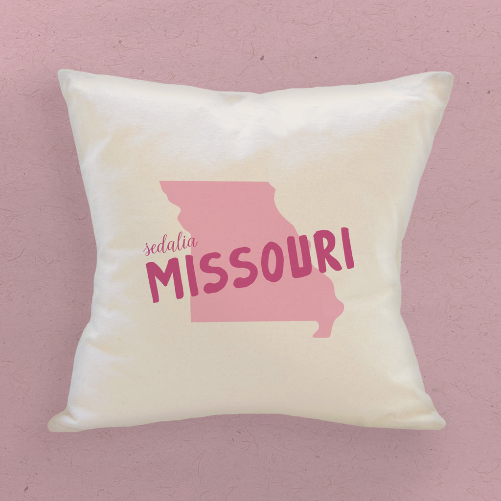 State Locale - Custom Square Canvas Pillow