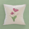 Pink Hand Drawn Flower - Square Canvas Pillow