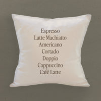 Cafe Drinks - Square Canvas Pillow