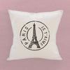 Paris Stamp - Square Canvas Pillow