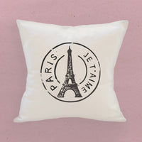 Paris Stamp - Square Canvas Pillow