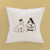 Wine Conversations - Square Canvas Pillow