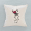 Wine Hugger - Square Canvas Pillow