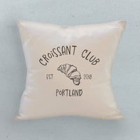 Croissant Club - Custom Square Canvas Pillow