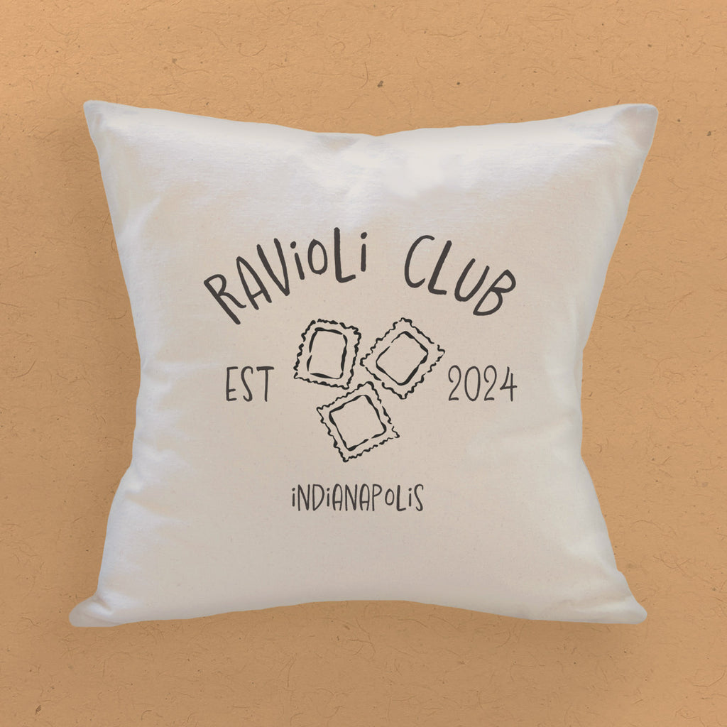 Ravioli Club - Custom Square Canvas Pillow