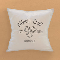 Ravioli Club - Custom Square Canvas Pillow