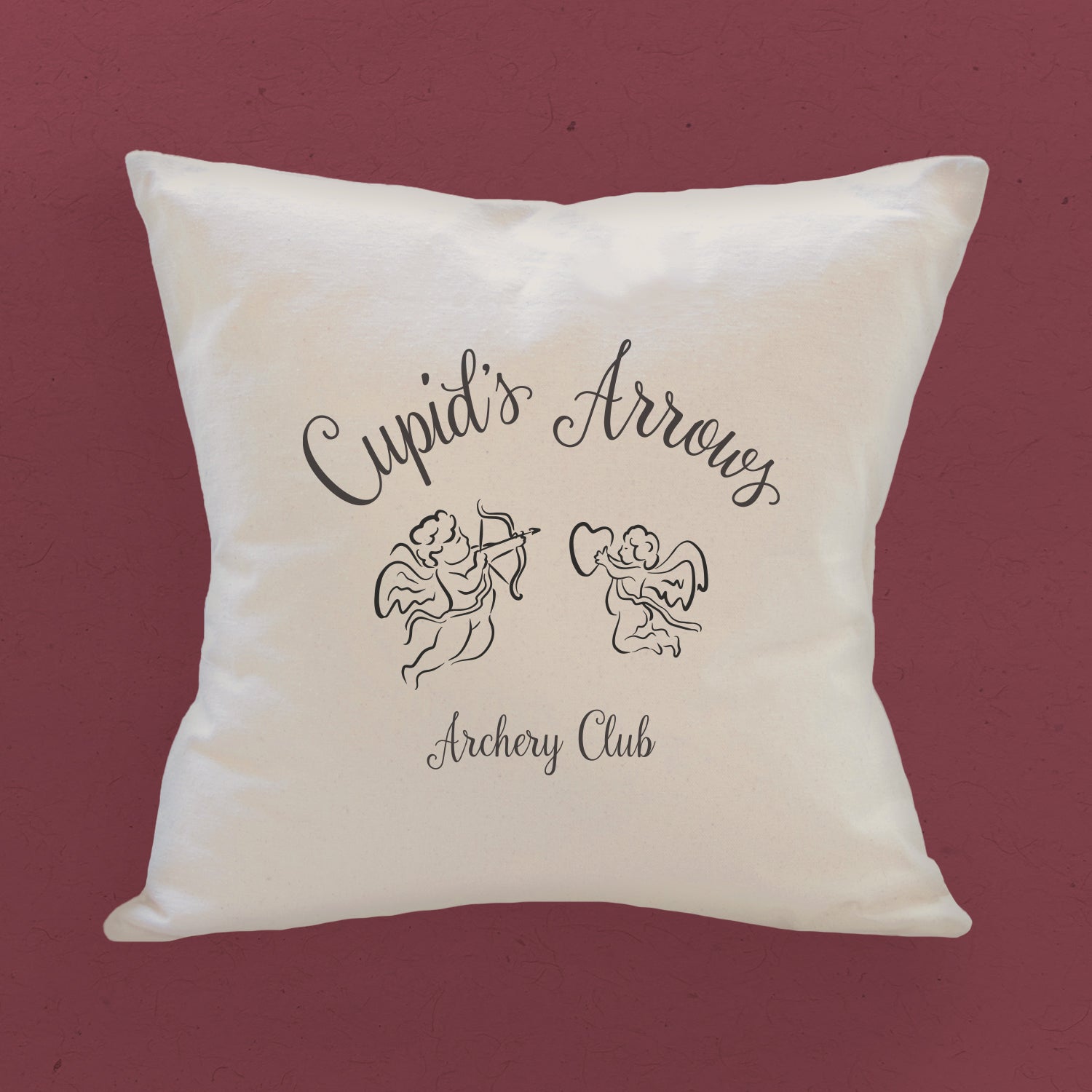 Cupid's Arrows - Valentine's Square Canvas Pillow