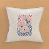 Heart Flowers - Valentine's Square Canvas Pillow