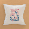 Heart Flowers - Valentine's Square Canvas Pillow