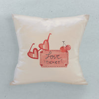 Love Ticket - Valentine's Square Canvas Pillow