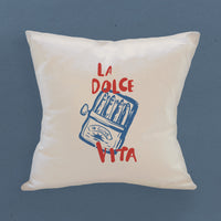 La Dolce Vita Sardines - Square Canvas Pillow