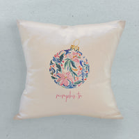 Painted Floral Ornament - Custom Square Canvas Pillow