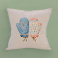 Nordic Floral Mittens - Customizable Square Canvas Pillow