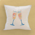 Sparkling Cheers - Customizable Square Canvas Pillow