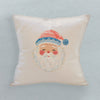 Rosy Cheeked Santa - Customizable Square Canvas Pillow