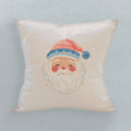 Rosy Cheeked Santa - Customizable Square Canvas Pillow