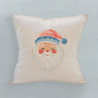 Rosy Cheeked Santa - Customizable Square Canvas Pillow