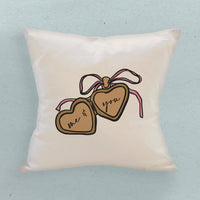 Me and You Locket - Square Canvas Pillow