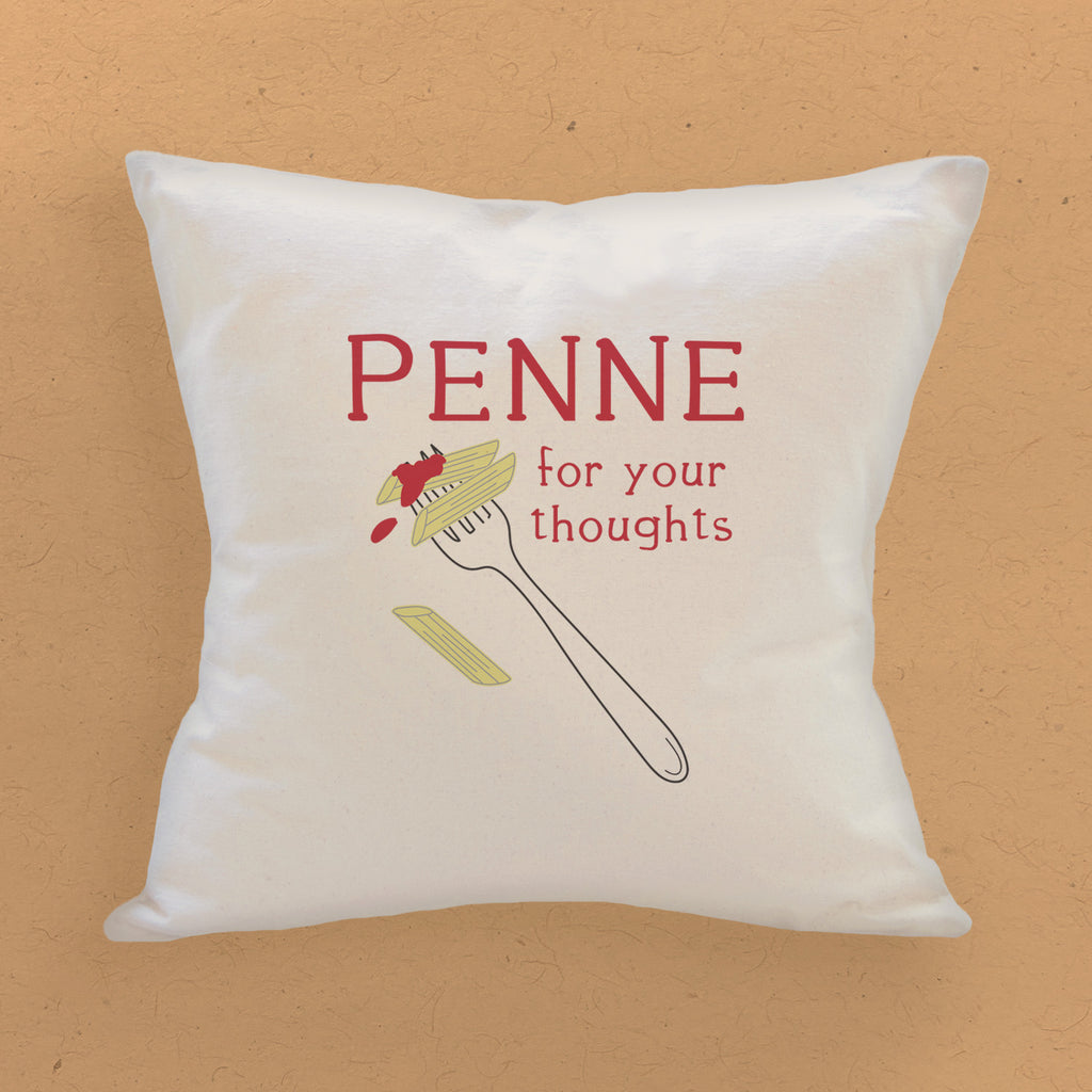 Penne For Your Thoughts - Square Canvas Pillow