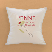 Penne For Your Thoughts - Square Canvas Pillow
