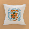 Oranges Vintage Lettered Sign - Custom Square Canvas Pillow