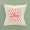 Boo Orange Check - Square Canvas Pillow