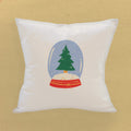 Snow globe Tree - Customizable Square Canvas Pillow