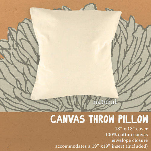 Oranges Vintage Lettered Sign - Custom Square Canvas Pillow