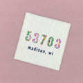 Vibrant Tiles w/ City, State, Zip - Custom Swedish Dish Cloth