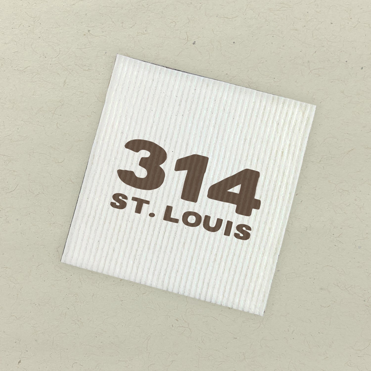 Bold Area Code and City - Custom Swedish Dish Cloth