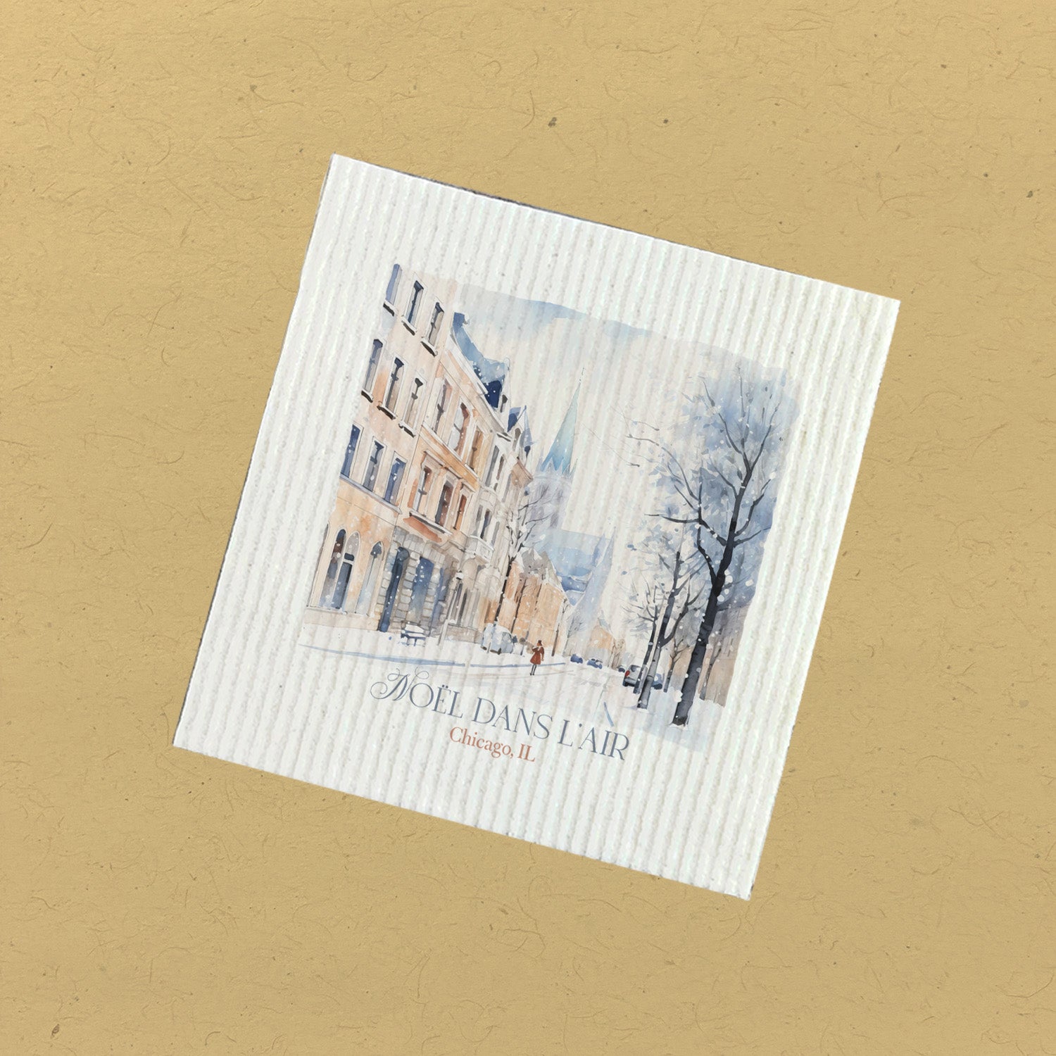 Christmas In The Air - Custom Swedish Dish Cloth