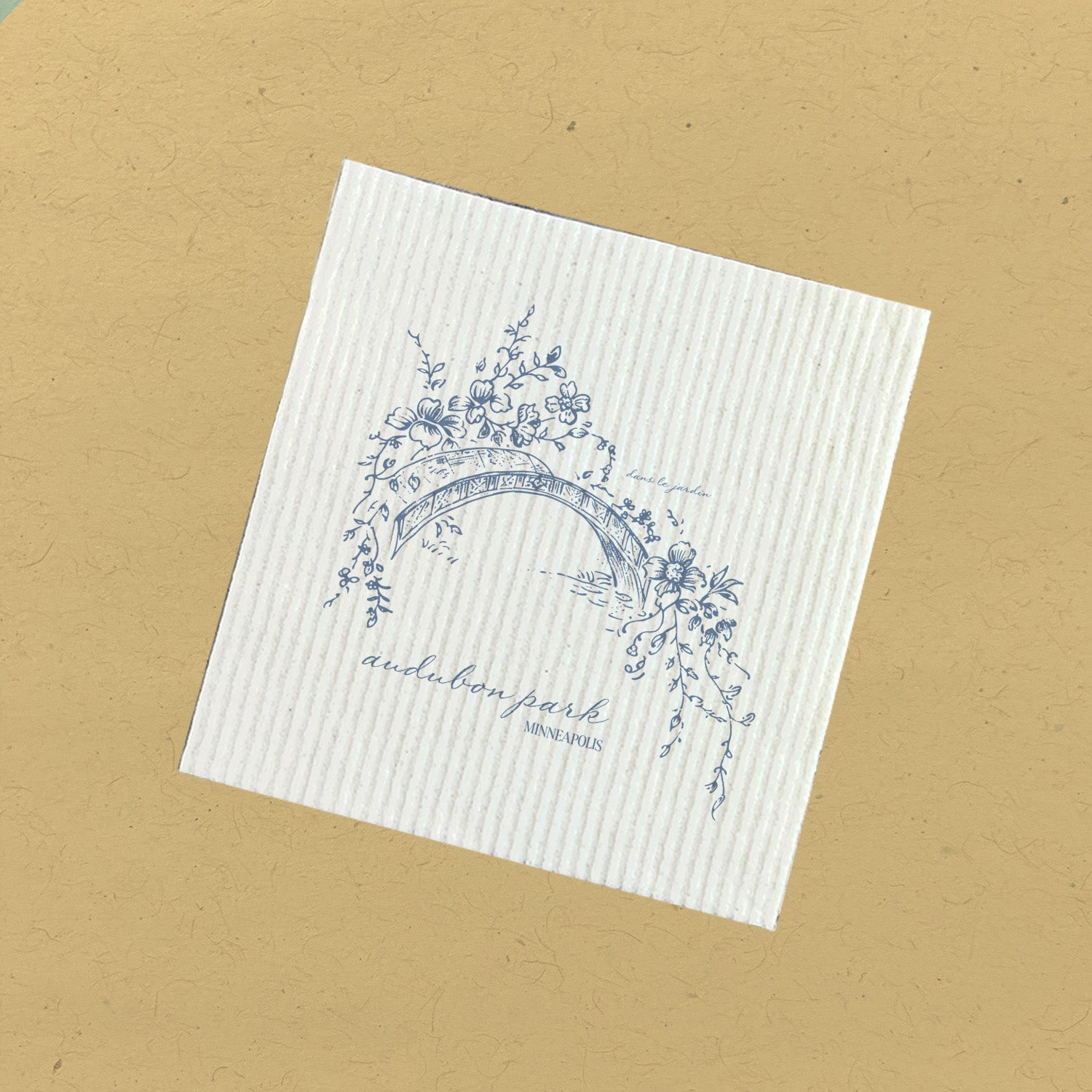 Park Bridge w/ City & State - Custom Spring Swedish Dish Cloth