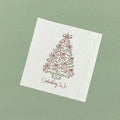 Christmas Tree with Bows - Custom Swedish Dish Cloth