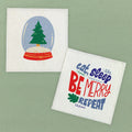 Eat Sleep Be Merry, Snow globe Tree  - 2pk Swedish Dish Cloth
