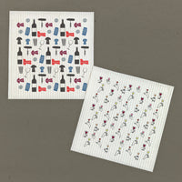 Set of Wine Cork & Wine hands  - 2pk Swedish Dish Cloth