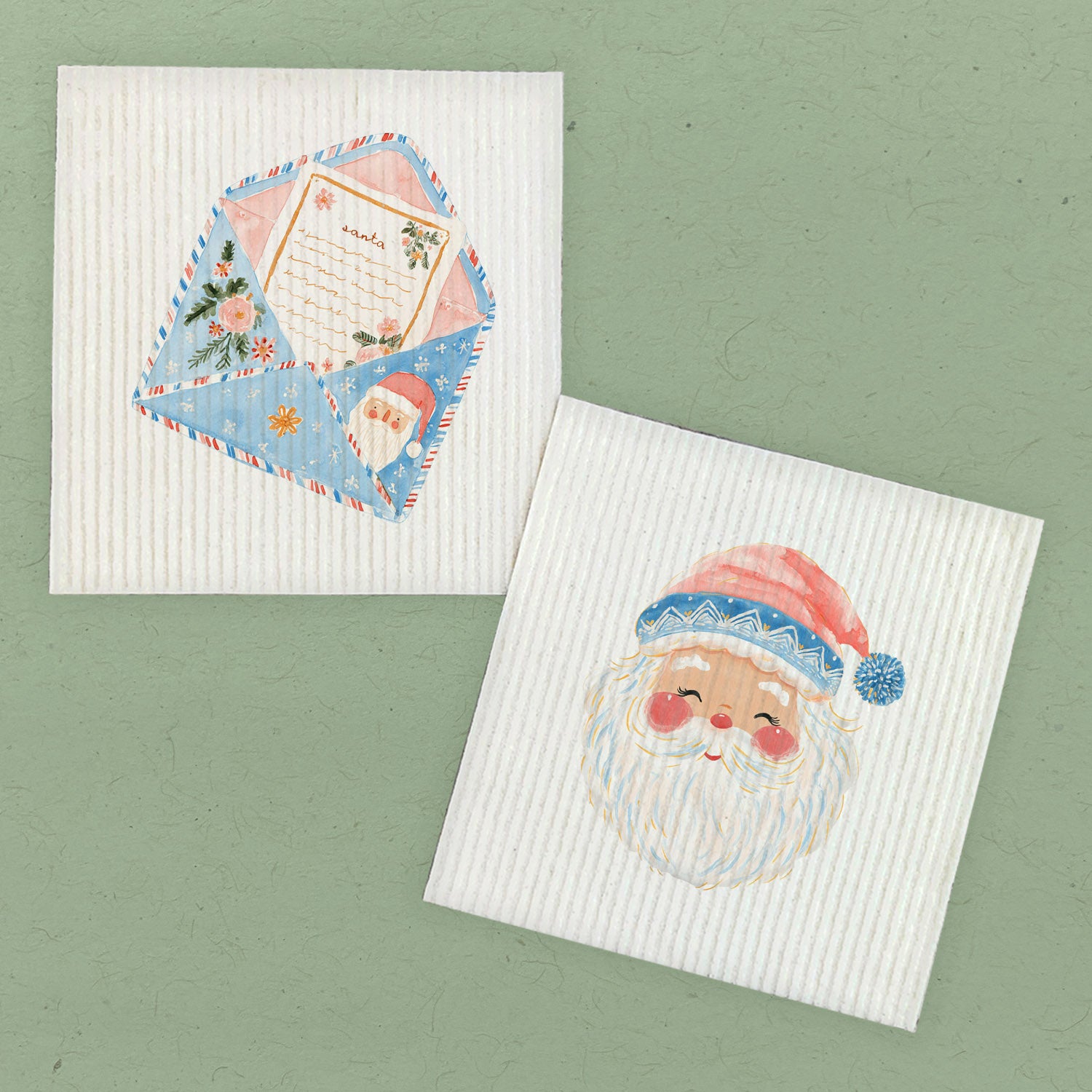 Dear Santa - 2pk Swedish Dish Cloth