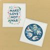 Make Love Not War, World Doves 2pk - Swedish Dish Cloth