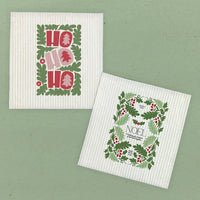 Noel and Ho Ho Ho 2pk - Swedish Dish Cloth