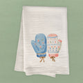 Nordic Floral Mittens - Customizable Cotton Tea Towel