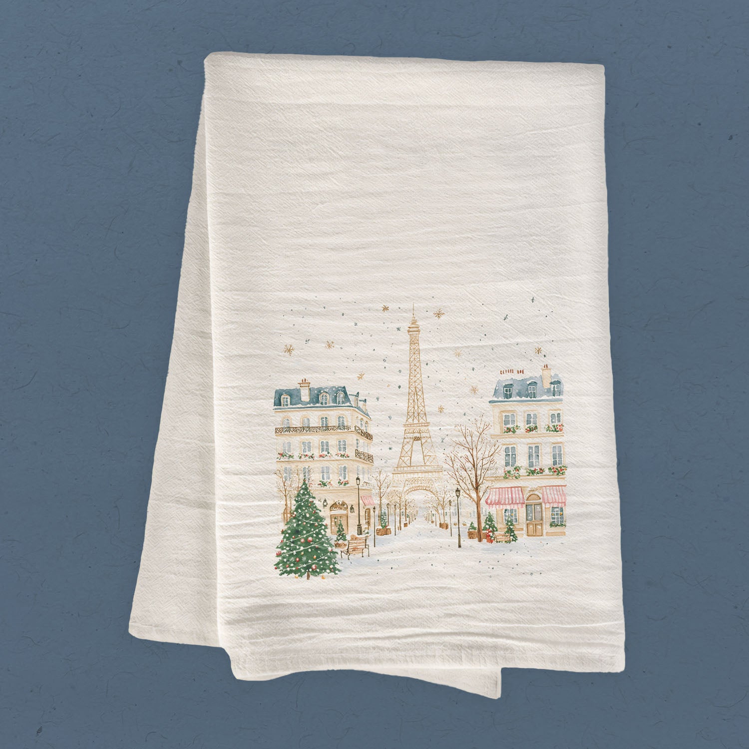 Christmas in Paris - Cotton Tea Towel