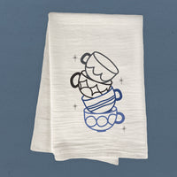 Shiny Coffee Cups - Cotton Tea Towel