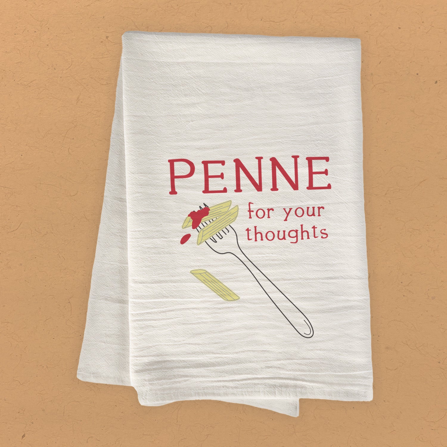 Penne For Your Thoughts - Cotton Tea Towel